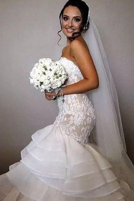 Vestido de Novia de Plisado de Capa Multi de Volante de Deslumbrante