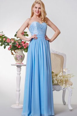 Elegante Vestido de Dama de Honor de Corte-A de Escote sin tirantes de Escote Corazón