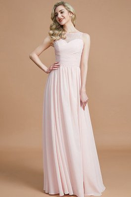 Robe demoiselle d'honneur de col bateau de princesse avec chiffon a-ligne ruché