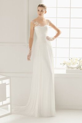 Abito da Sposa con Ricamo All Aperto Shiena Sheer Senza Maniche Semplice sensuale