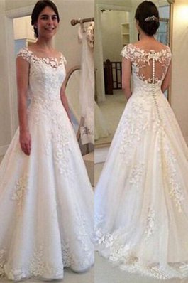 Abito da sposa medievale elegante in pizzo a chiesa shiena sheer splendente