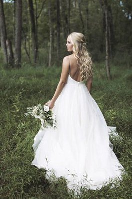 Abito da sposa accattivante senza maniche v-scollo conotta sogno originale