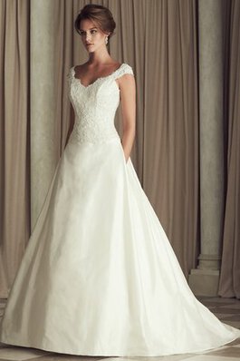 Robe de mariée splendide formelle de traîne courte fermeutre eclair de col en cœur