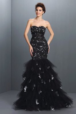 Reißverschluss Ärmelloses Herz-Ausschnitt Glamouröses Ballkleid mit Natürlicher Taille