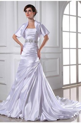 Vestido de Novia en Satén elástico tejido de Imperio Cintura