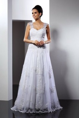 Abito da Sposa Principessa in Pizzo Vintage Senza Maniche Coda A Strascico Corto