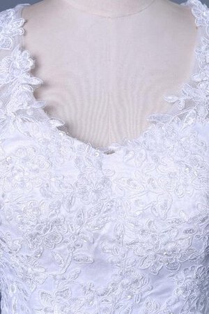 Abito da Sposa monospalla V-Scollo lusso in pizzo Cappellino Coda A Strascico Cappella - Foto 5