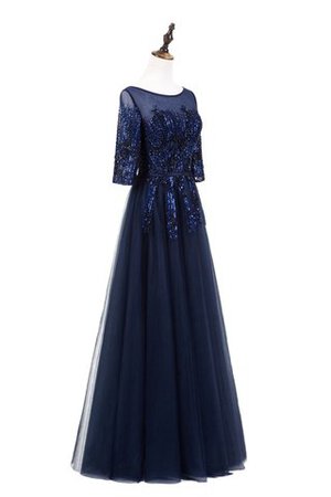 Robe de bal avec manche 3/4 unique cordon en satin femme branché - Photo 2