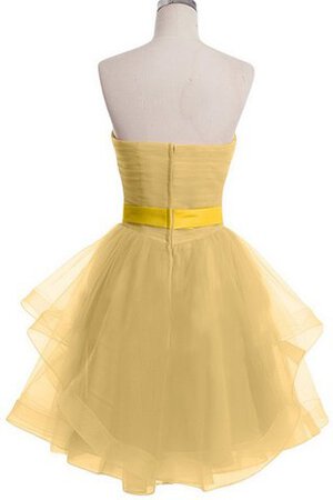 A-Linie Herz-Ausschnitt normale Taille geschichtes mini Abiballkleid mit Plissierungen - Bild 3