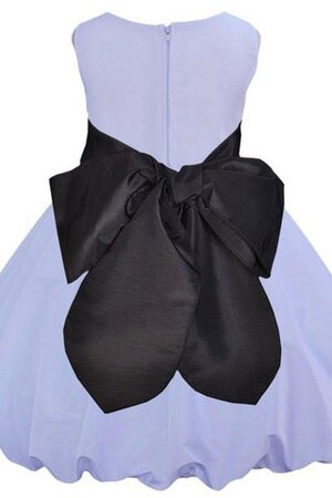 Robe de cortège enfant plissage avec fleurs col u profond avec nœud à boucles en taffetas - Photo 2