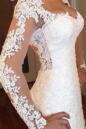 Abito da sposa shiena sheer a terra con applique naturale meravigliosa a sala - Foto 4