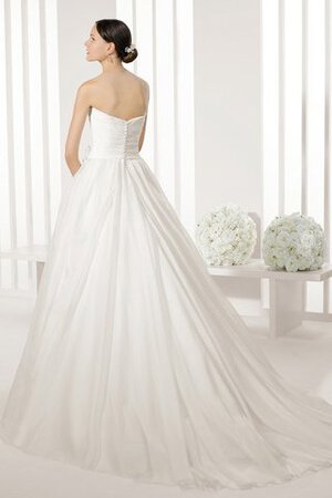 Abito da Sposa Cerniera Elegante senza spalline A Terra con Fiore classico - Foto 2