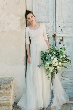 Abito da Sposa Spazzola Treno con Increspature tradizionale A-Line retro Formale E Informale - Foto 5