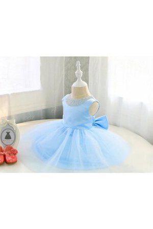 Abito da Cerimonia Bambini con Piega Naturale con Fusciacca A-Line in Tulle con Increspature - Foto 4