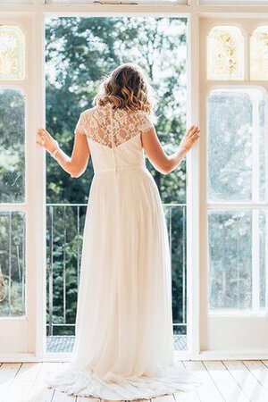 Abito da Sposa Semplice a Sala con Manica Corte a Spiaggia A Terra All Aperto - Foto 3