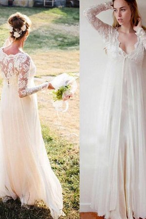 Vestido de Novia de Manga larga de Fuera de casa de Encantador de Hasta el suelo - Foto 1