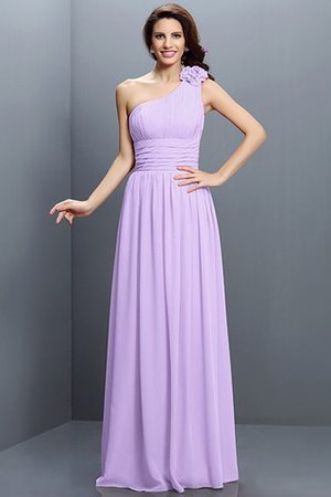 Robe demoiselle d'honneur longue en chiffon au drapée jusqu'au sol fermeutre eclair - Photo 19