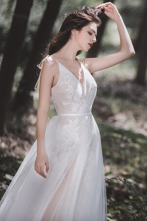 Abito da sposa in tulle in stain elastico con nastro bellissimo a riva all aperto - Foto 5