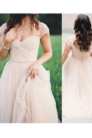 Robe de soirée naturel de princesse jusqu'au sol en chiffon ligne a - Photo 2