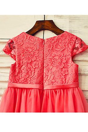 Robe de cortège enfant naturel en tulle avec décoration dentelle ligne a avec zip - Photo 4