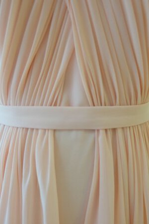 Robe de bal splendide en chiffon en satin extensible de traîne courte naturel - Photo 5