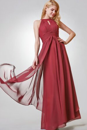 Empire Taille A-Line langes bodenlanges Abendkleid mit Plissierungen - Bild 2