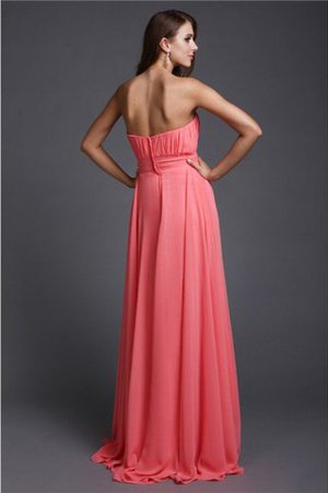 Robe demoiselle d'honneur longue naturel en chiffon ligne a jusqu'au sol - Photo 30