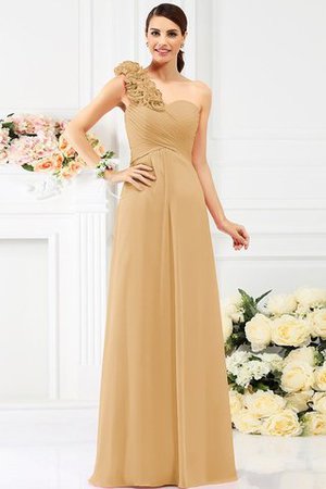 Robe demoiselle d'honneur avec sans manches en chiffon avec zip ligne a jusqu'au sol - Photo 13