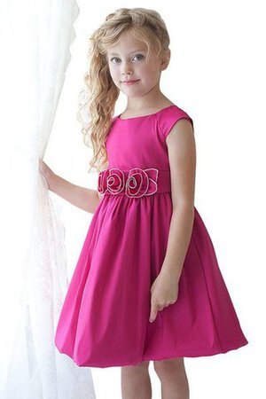 Robe de cortège enfant plissé a-ligne avec manche courte avec manche épeules enveloppants - Photo 2