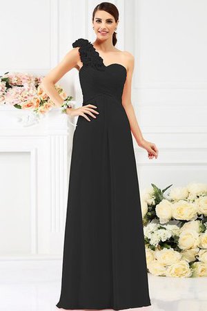 Robe demoiselle d'honneur avec sans manches en chiffon avec zip ligne a jusqu'au sol - Photo 2