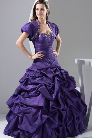 Abito Quinceanera con Ricamo con Stropicciato Cuore Ball Gown - Foto 4