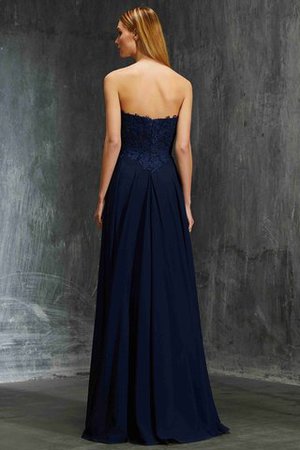 Chiffon Reißverschluss Ärmelloses Abendkleid mit Natürlicher Taille mit Applikation - Bild 2