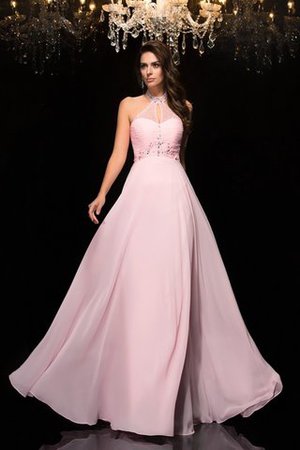 Robe de bal naturel de princesse avec sans manches longueru au niveau de sol a-ligne - Photo 1