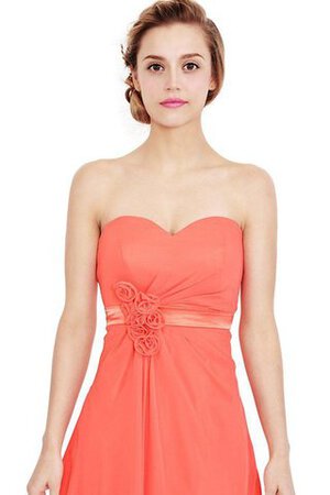 Reißverschluss natürliche Taile A-Linie sexy Cocktailkleid mit Blume aus Chiffon - Bild 4