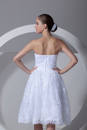 Robe de graduation romantique ligne a appliques de bustier avec sans manches - Photo 7