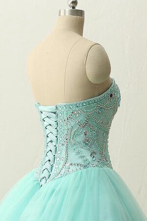 Robe de quinceanera long de lotus avec perle de mode de bal en tissu pailleté - Photo 2