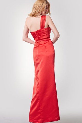 Robe demoiselle d'honneur luxueux manche nulle ruché fermeutre eclair en satin - Photo 2