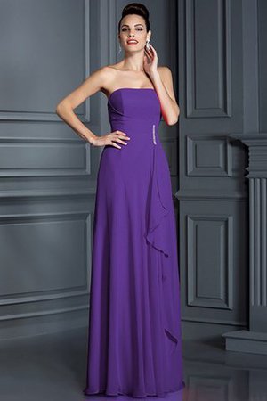 Robe demoiselle d'honneur manche nulle a-ligne en chiffon avec zip de princesse - Photo 24