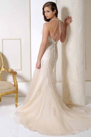 Abito da Sposa con Perline in Pizzo Elegante A Terra seducente a Spiaggia - Foto 2