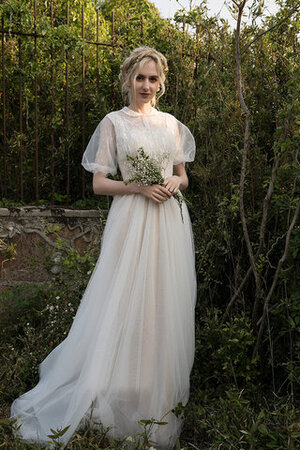 Romántico Vestido de Novia de Angelical de Fuera de casa de Manga suelta - Foto 4