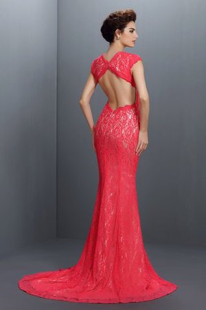 Robe de soirée longue sexy avec décoration dentelle de col en v de sirène - Photo 2