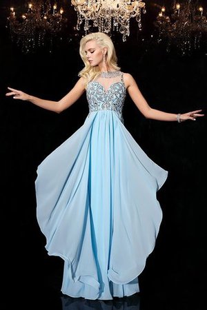 Robe de soirée longue de princesse manche nulle avec perle avec zip - Photo 4