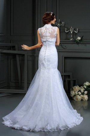 Elegante Vestido de Novia en Satén de Cola Corte de Largo de Cremallera - Foto 2