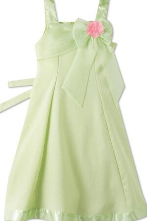 Robe de cortège enfant naturel avec sans manches avec nœud a-ligne - Photo 1