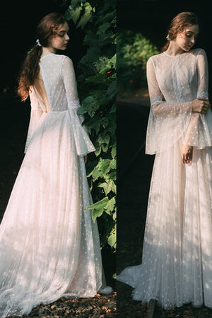 Abito da sposa decorato adorabile alternativo a terra con maniche lunghe cerniera - Foto 2