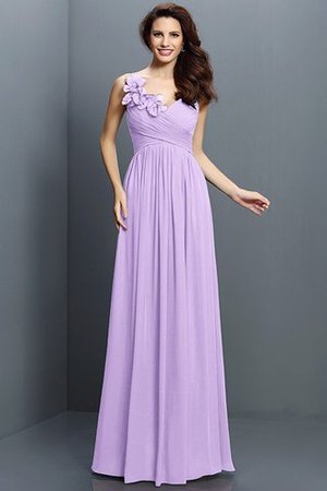 Drapiertes Reißverschluss Empire Taille A-Linie Chiffon Brautjungfernkleid - Bild 19