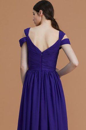 Robe demoiselle d'honneur de princesse avec chiffon ruché epaule nue ligne a - Photo 9