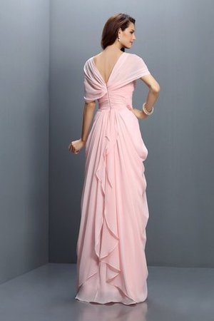 Robe demoiselle d'honneur plissage de col en cœur avec fronce a-ligne avec chiffon - Photo 30