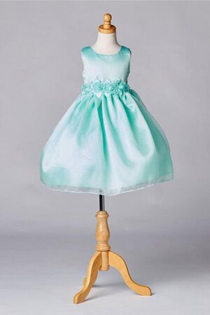 Robe de cortège enfant naturel en organza manche nulle ligne a ceinture en étoffe - Photo 1