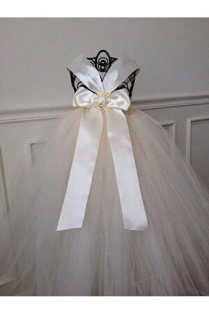 Abito da Cerimonia Bambini in Tulle decorato con Fiore con Perline Senza Maniche radiosa - Foto 5